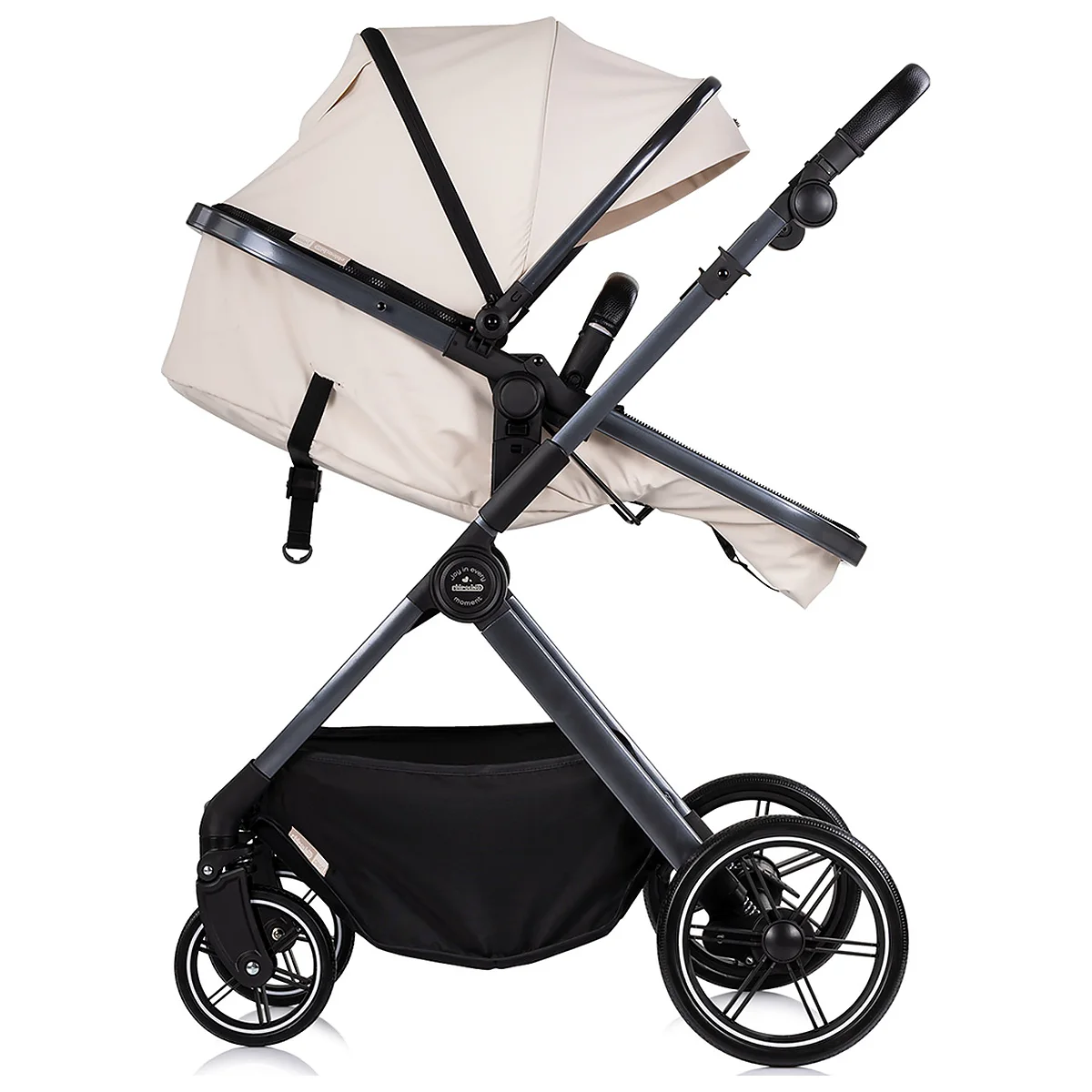 Carucior Chipolino Pearl 3 in 1, Cu scoica auto, Sezut reversibil, Husa de picioare, Gentuta parinti, Pana la 22 kg, Cashmere [8]