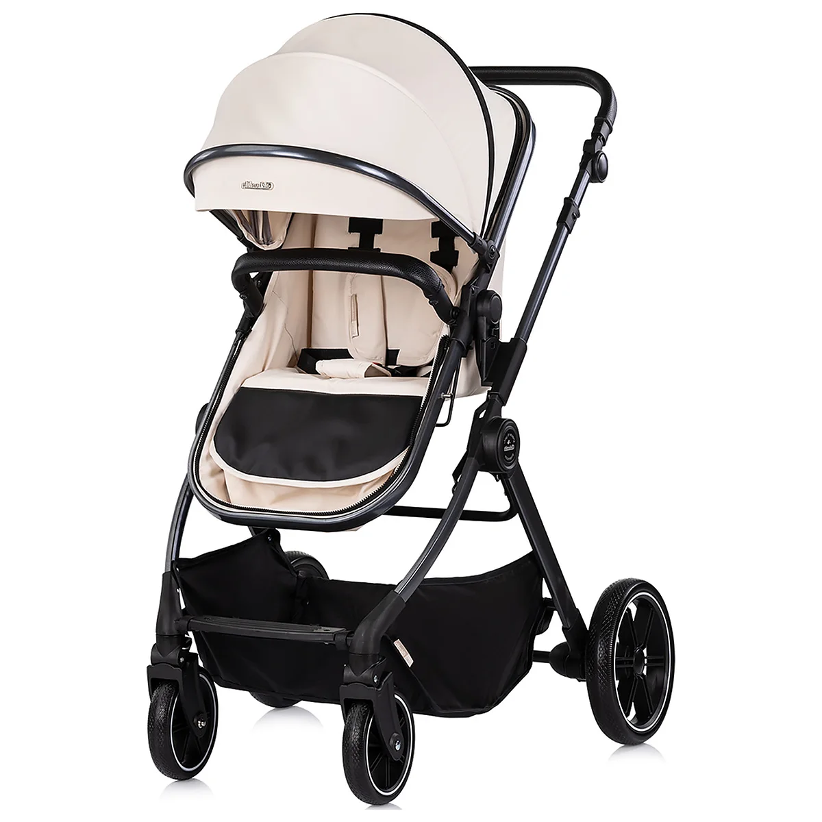 Carucior Chipolino Pearl 3 in 1, Cu scoica auto, Sezut reversibil, Husa de picioare, Gentuta parinti, Pana la 22 kg, Cashmere [3]