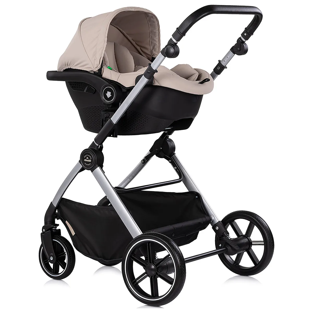 Carucior Chipolino Pearl 3 in 1, Cu scoica auto, Sezut reversibil, Husa de picioare, Gentuta parinti, Pana la 22 kg, Latte [11]