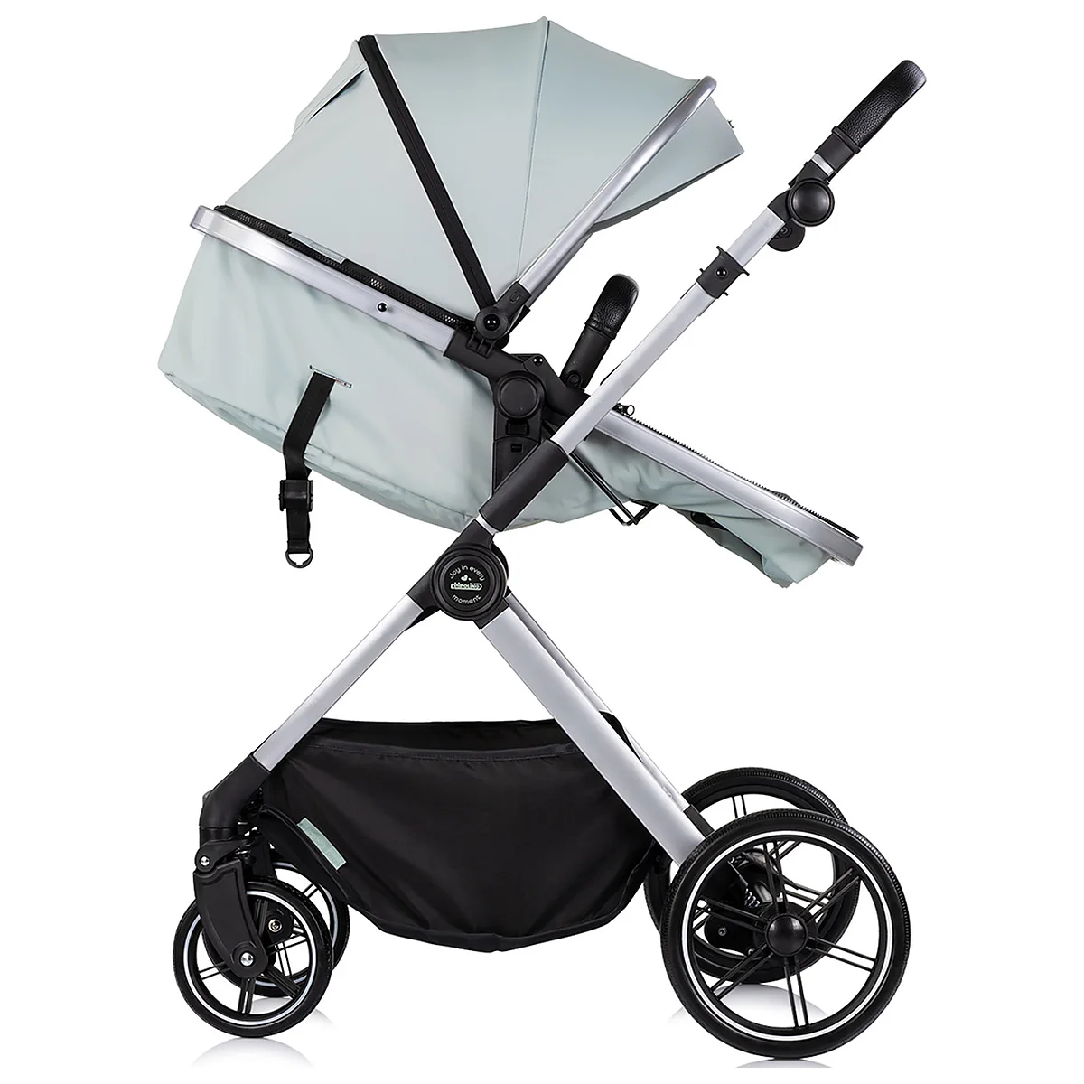 Carucior Chipolino Pearl 3 in 1, Cu scoica auto, Sezut reversibil, Husa de picioare, Gentuta parinti, Pana la 22 kg, Matcha [8]