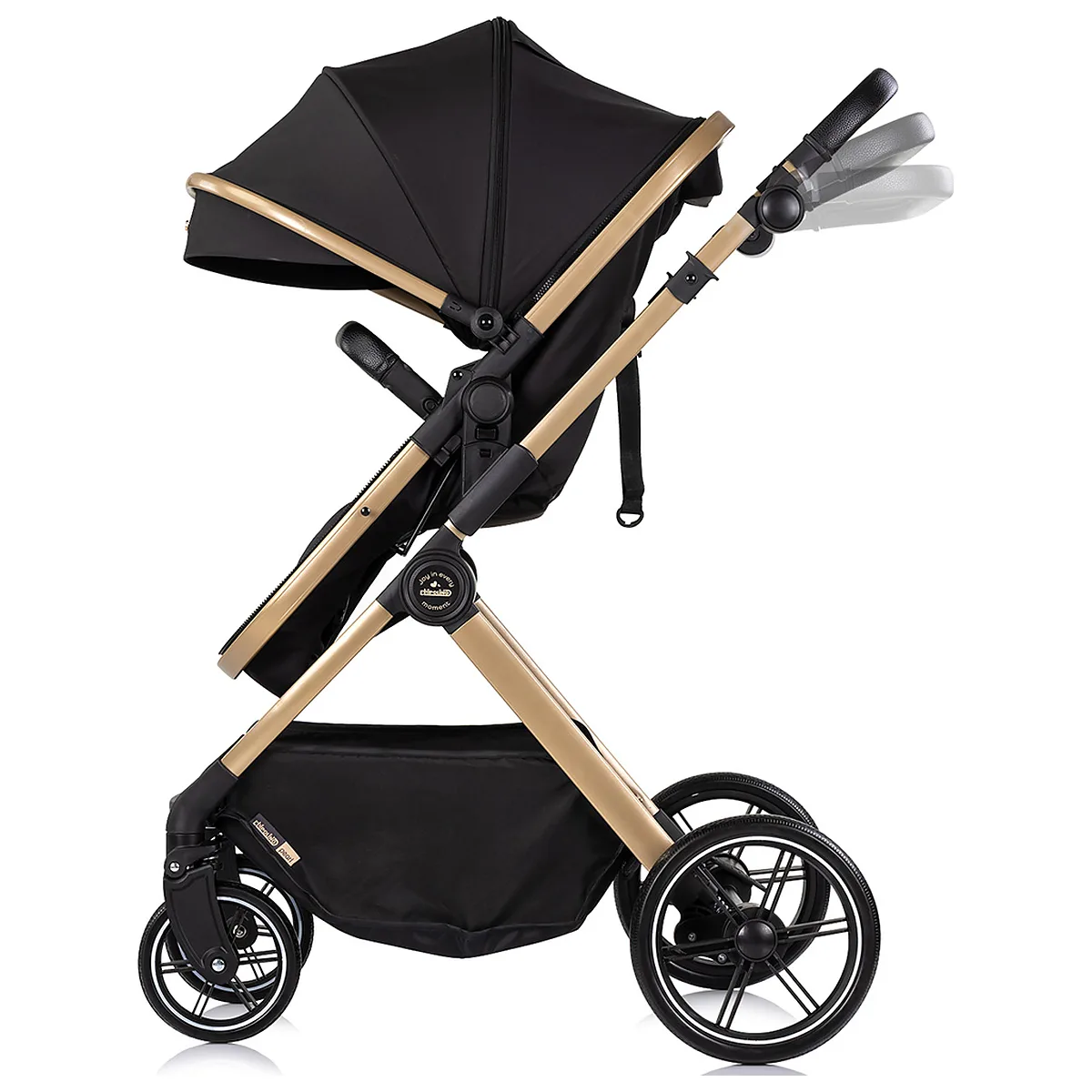 Carucior Chipolino Pearl 3 in 1, Cu scoica auto, Sezut reversibil, Husa de picioare, Gentuta parinti, Pana la 22 kg, Noir [6]