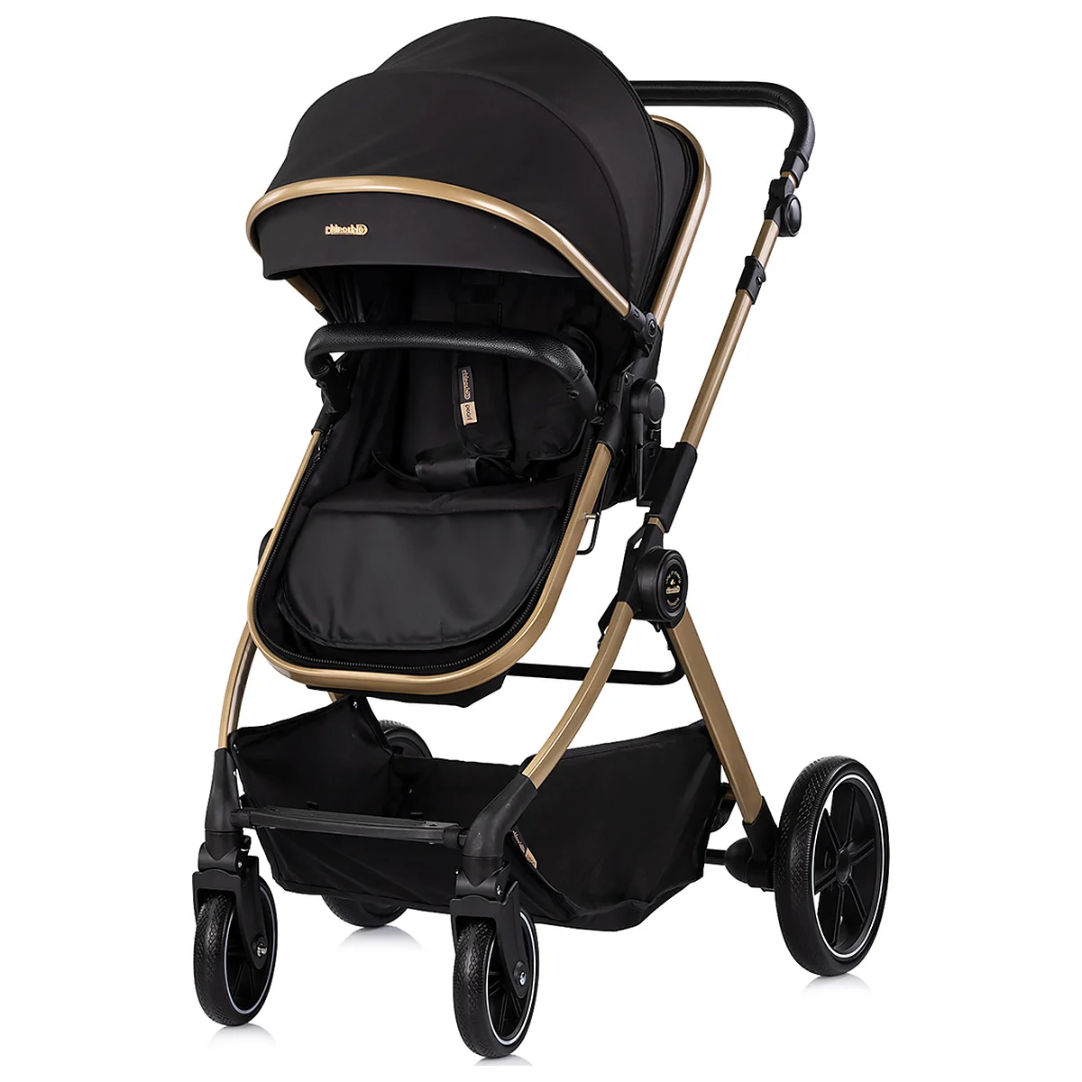 Carucior Chipolino Pearl 3 in 1, Cu scoica auto, Sezut reversibil, Husa de picioare, Gentuta parinti, Pana la 22 kg, Noir [3]