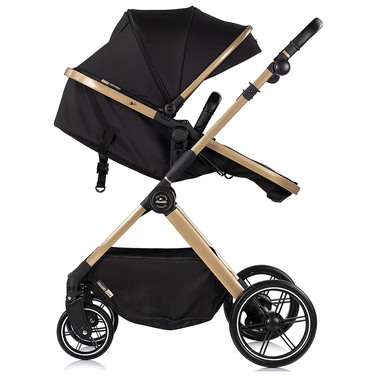 Carucior Chipolino Pearl 3 in 1, Cu scoica auto, Sezut reversibil, Husa de picioare, Gentuta parinti, Pana la 22 kg, Noir [8]