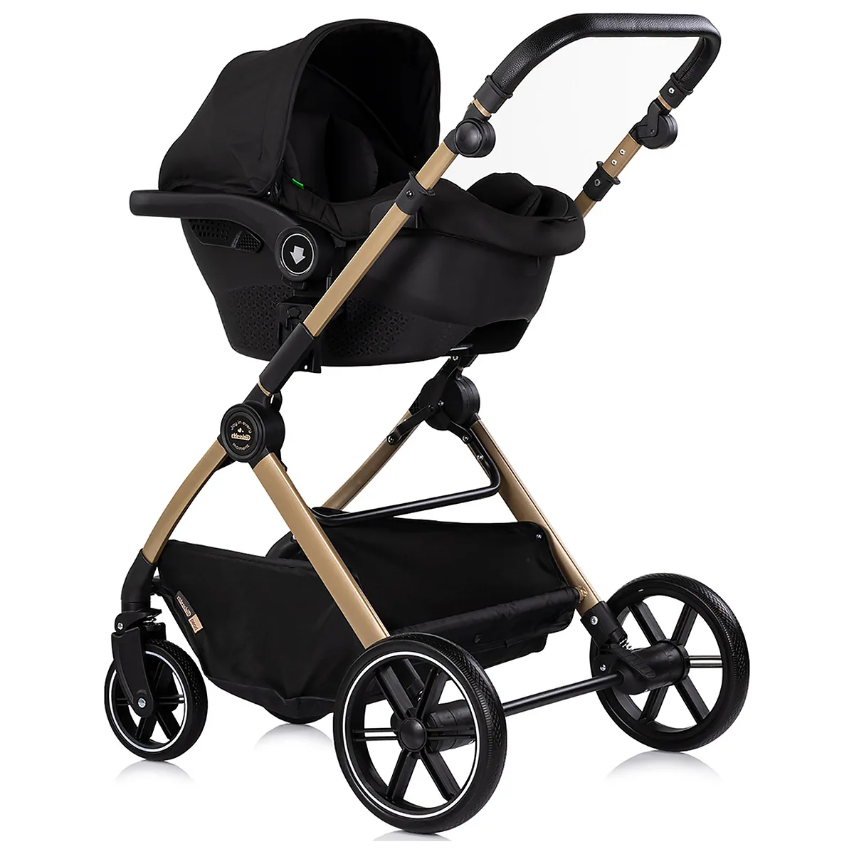 Carucior Chipolino Pearl 3 in 1, Cu scoica auto, Sezut reversibil, Husa de picioare, Gentuta parinti, Pana la 22 kg, Noir [11]