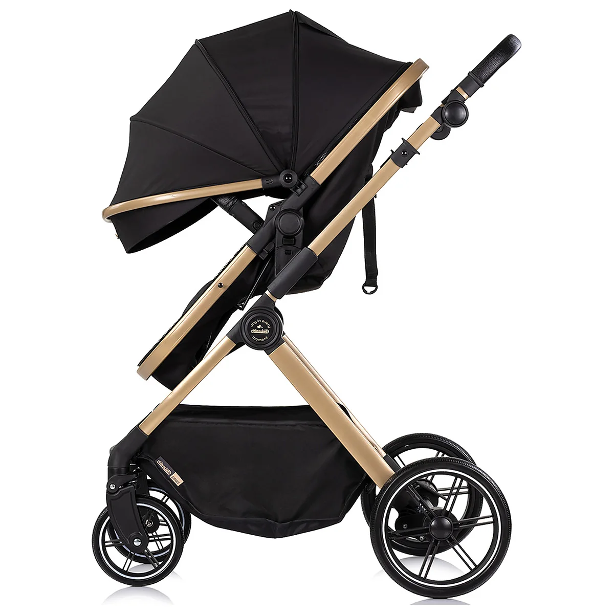 Carucior Chipolino Pearl 3 in 1, Cu scoica auto, Sezut reversibil, Husa de picioare, Gentuta parinti, Pana la 22 kg, Noir [7]