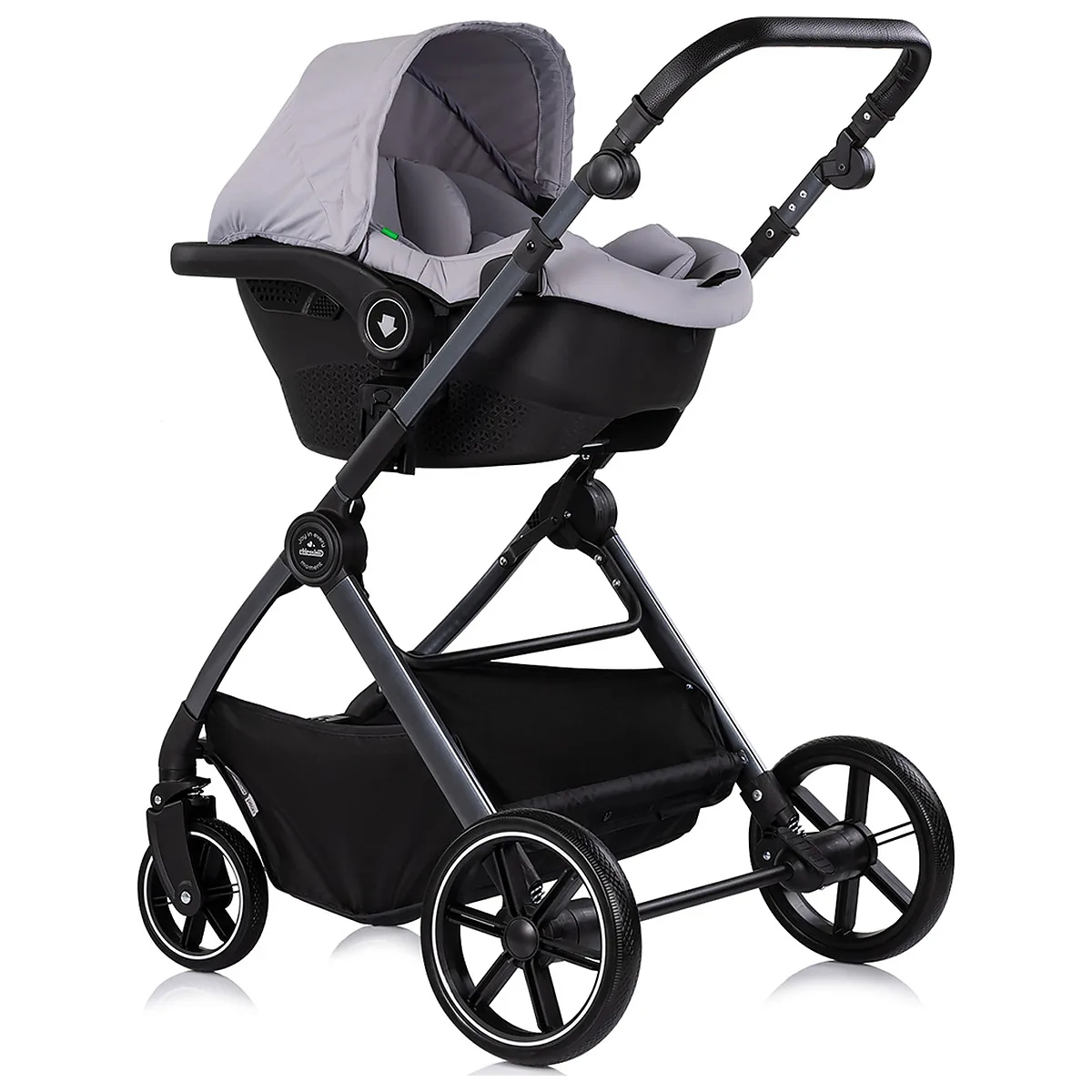 Carucior Chipolino Pearl 3 in 1, Cu scoica auto, Sezut reversibil, Husa de picioare, Gentuta parinti, Pana la 22 kg, Platinum [11]