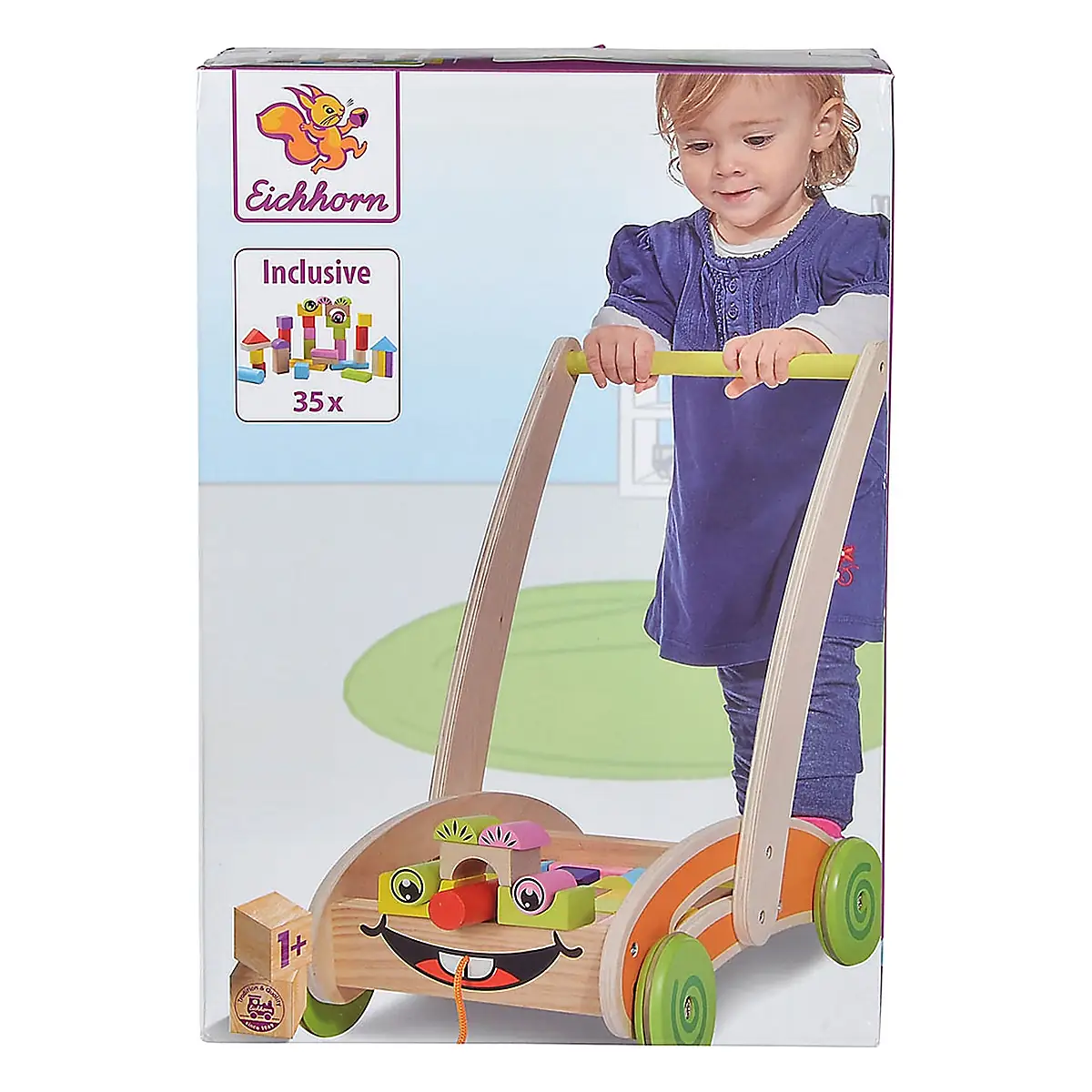 Carucior Eichhorn Activity Walker cu 35 cuburi 1 an + [7]