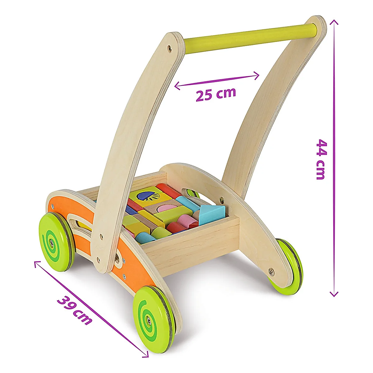Carucior Eichhorn Activity Walker cu 35 cuburi 1 an + [6]