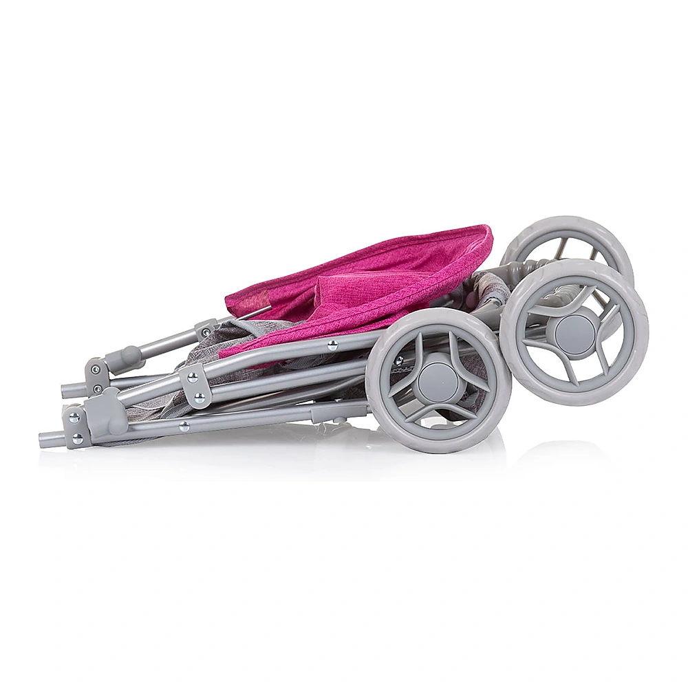 Carucior pentru papusi Chipolino Alice grey pink linen [2]