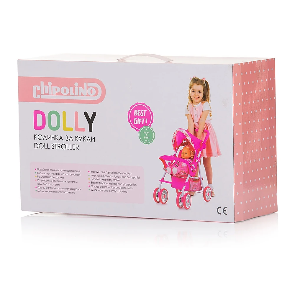 Carucior papusi stabil cu roti duble si pliabil – 3+ ani - Briose [5]