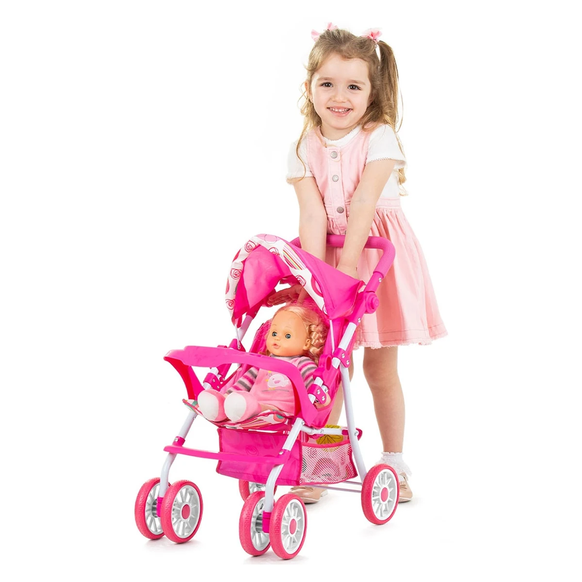 Carucior papusi stabil cu roti duble si pliabil – 3+ ani [5]
