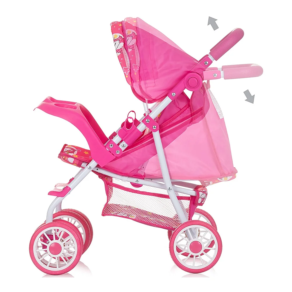 Carucior papusi usor cu spatar reglabil – copii 3+ ani - Unicorns [3]