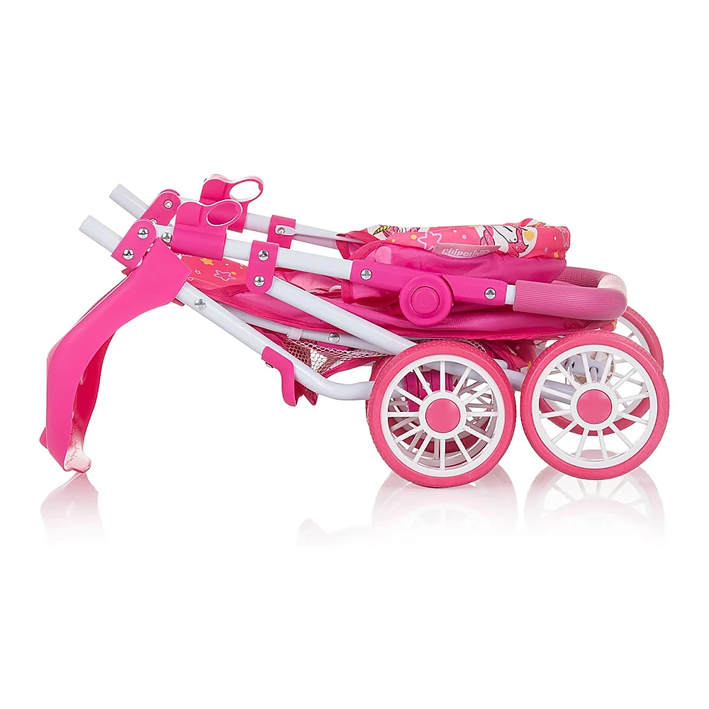 Carucior papusi usor cu spatar reglabil – copii 3+ ani - Unicorns [4]