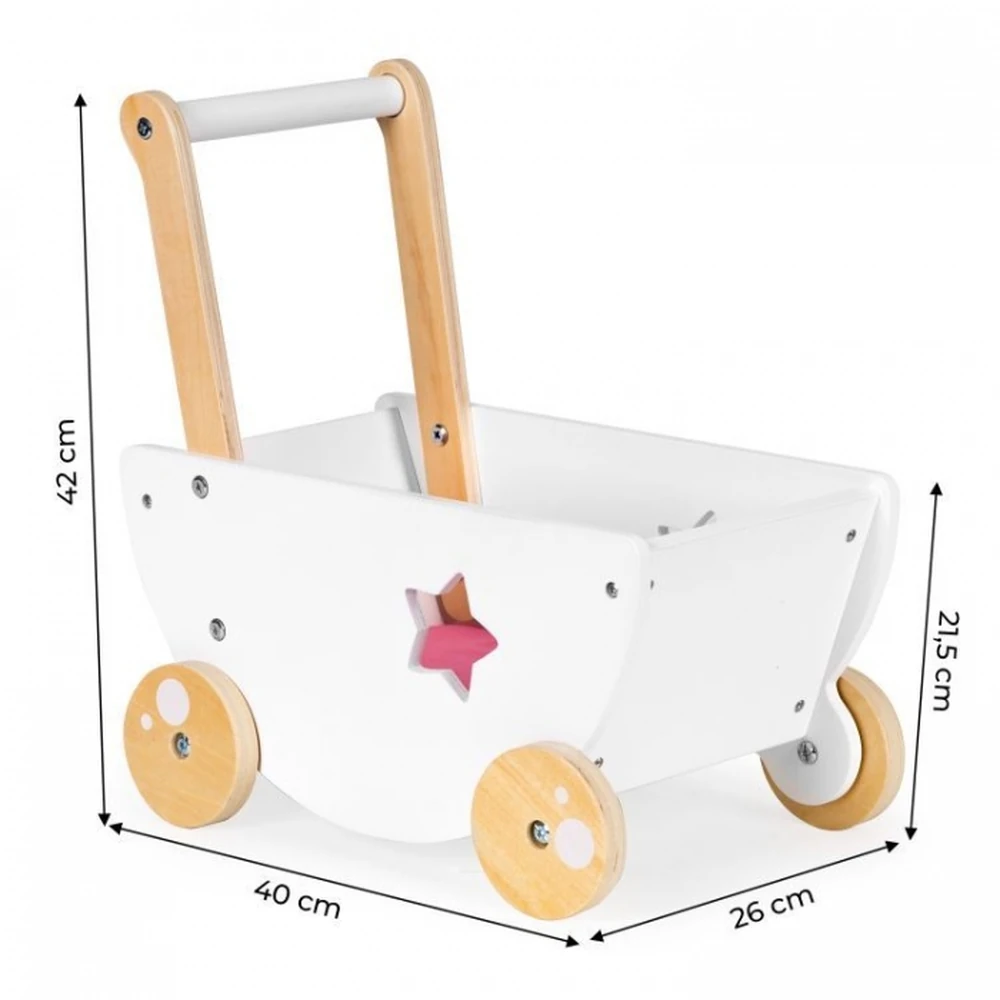 Carucior pentru papusi din lemn Ecotoys [5]