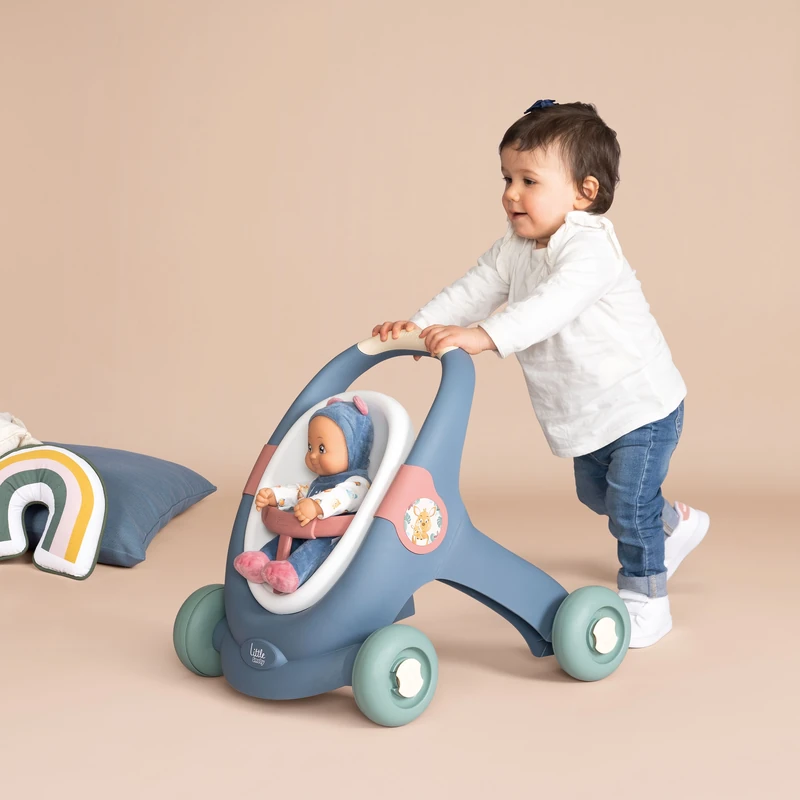 Carucior pentru papusi Smoby Baby Walker 3 in 1 cu papusa [10]
