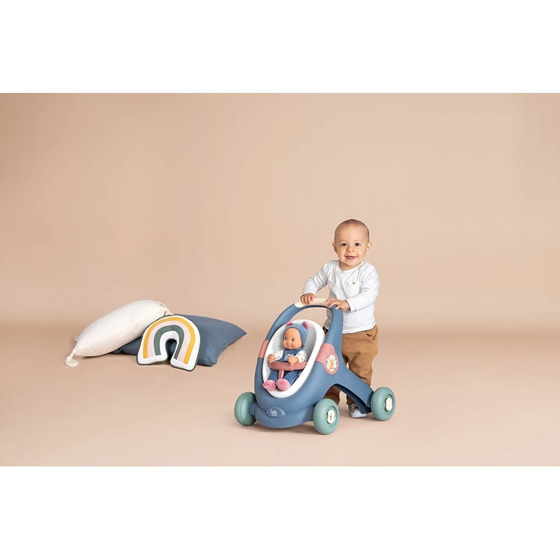 Carucior pentru papusi Smoby Baby Walker 3 in 1 cu papusa [8]
