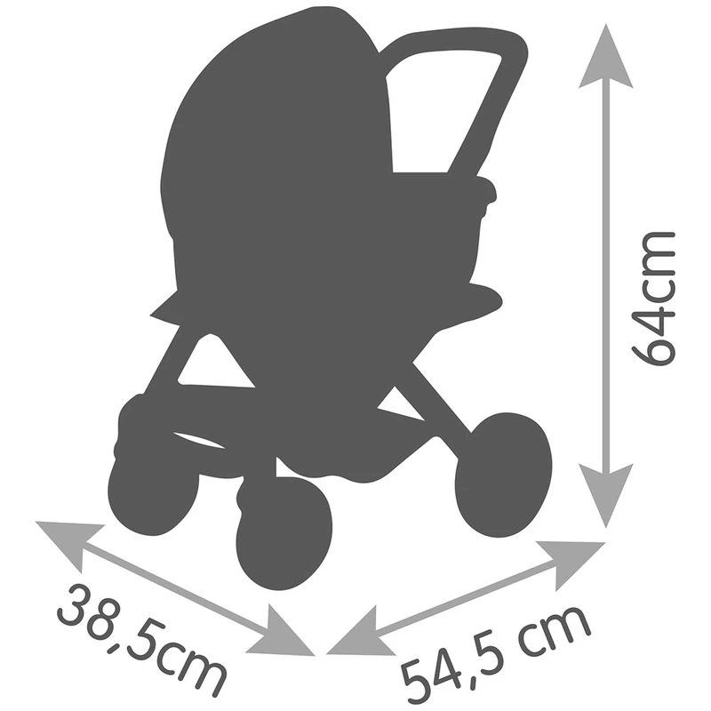 Carucior pentru papusi Smoby Maxi Cosi 3 in 1 albastru [3]