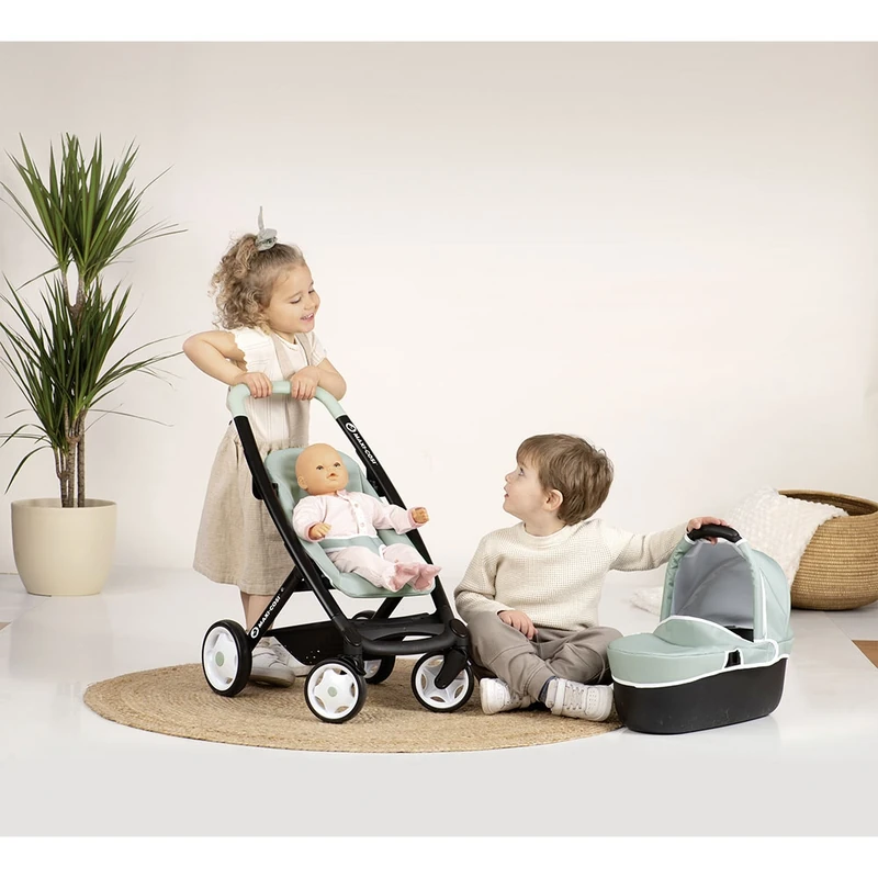 Carucior pentru papusi Smoby Maxi Cosi 3 in 1 albastru [4]