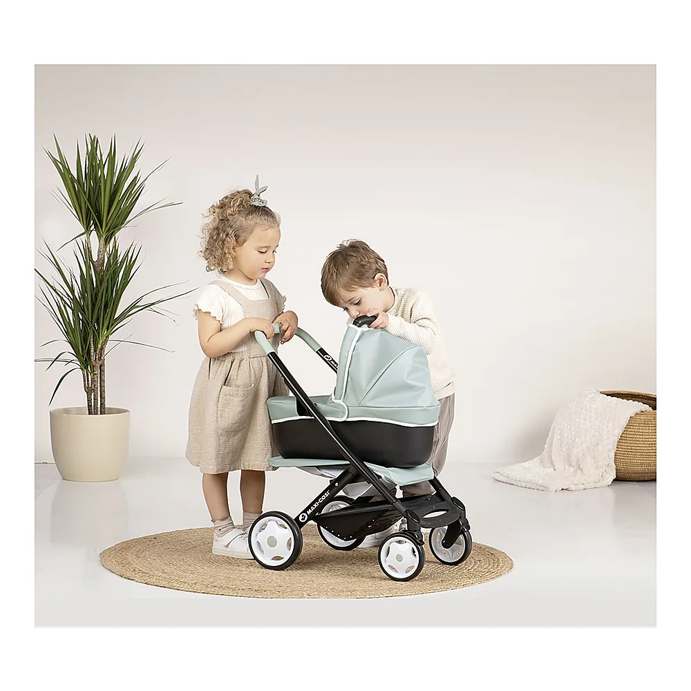 Carucior pentru papusi Smoby Maxi Cosi 3 in 1 albastru [5]
