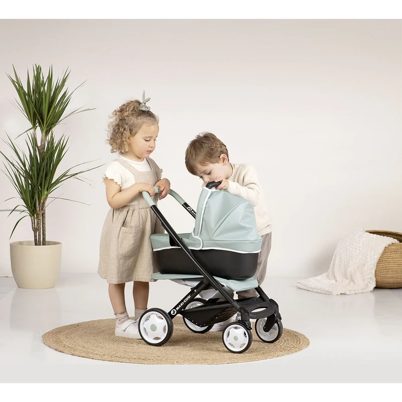 Carucior pentru papusi Smoby Maxi Cosi 3 in 1 albastru [5]