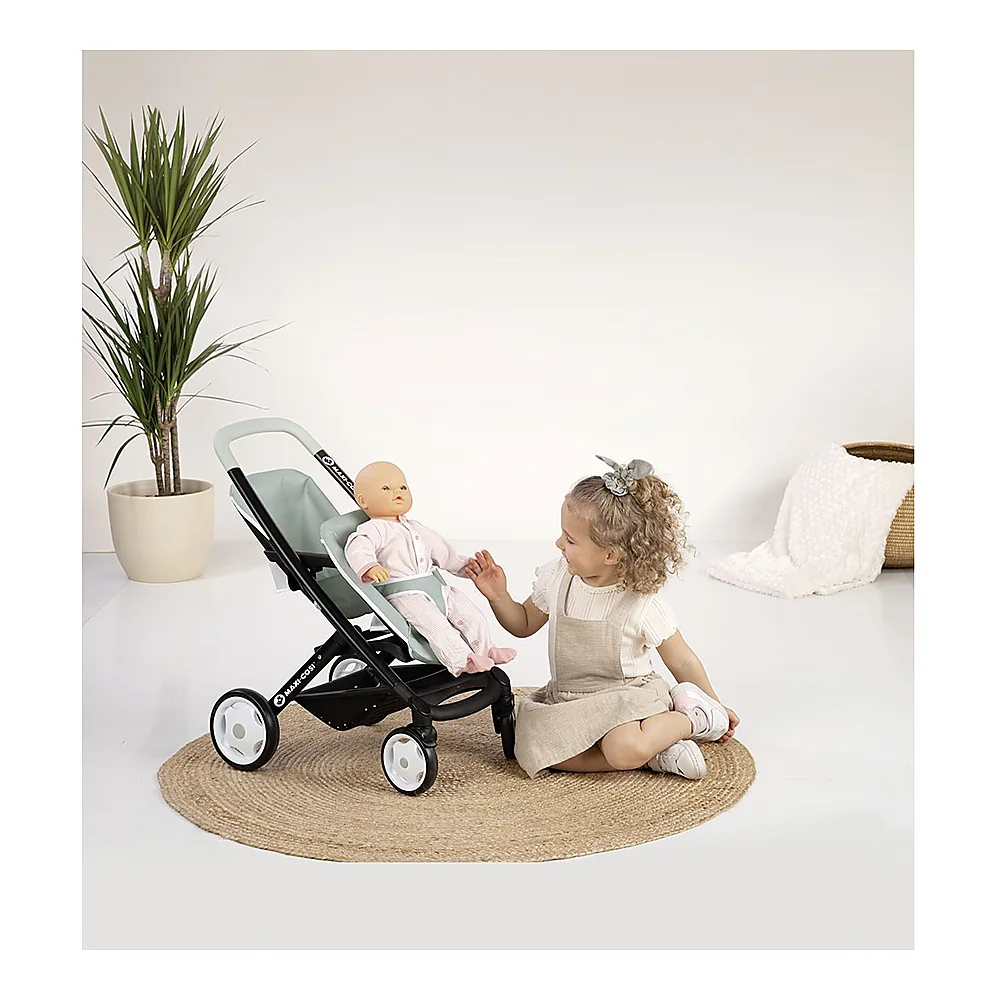 Carucior pentru papusi Smoby Maxi Cosi Twin albastru [4]