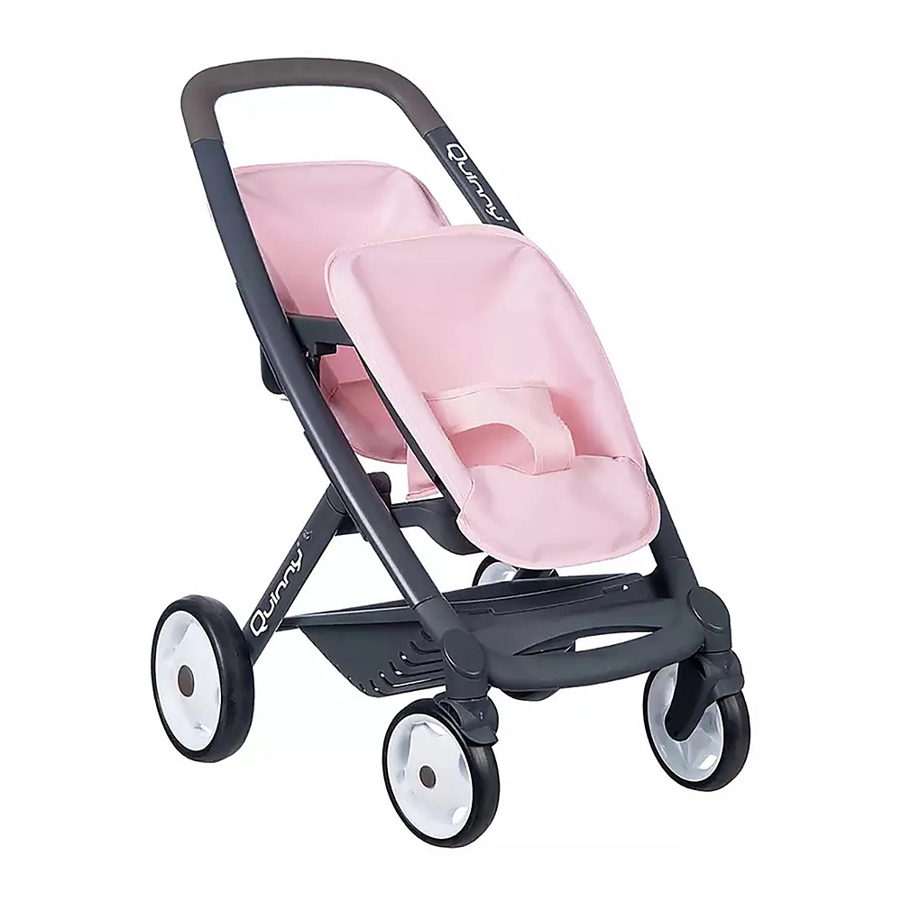 Carucior pentru papusi Smoby Maxi Cosy Quinny Twin roz [1]