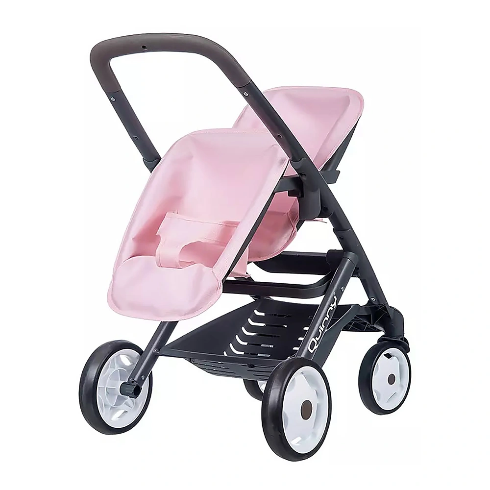 Carucior pentru papusi Smoby Maxi Cosy Quinny Twin roz [2]