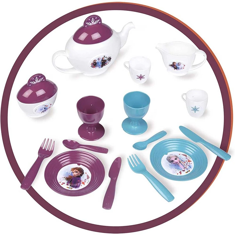 Carucior servire ceai Smoby Frozen 2 XL cu 17 accesorii [2]