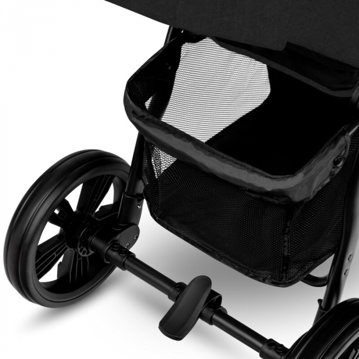 Carucior sport Annet Plus, De la nastere, Cu accesorii si capotina XXL reglabila, 0 - 22 Kg, Negru [18]