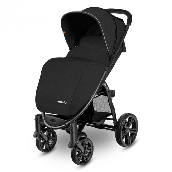 Carucior sport Annet Plus, De la nastere, Cu accesorii si capotina XXL reglabila, 0 - 22 Kg, Negru [4]