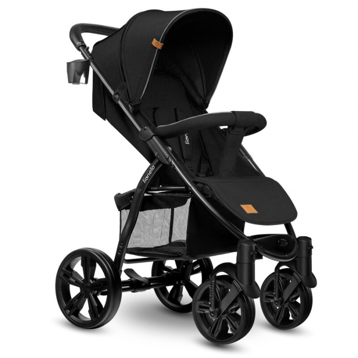 Carucior sport Annet Plus, De la nastere, Cu accesorii si capotina XXL reglabila, 0 - 22 Kg, Negru [7]