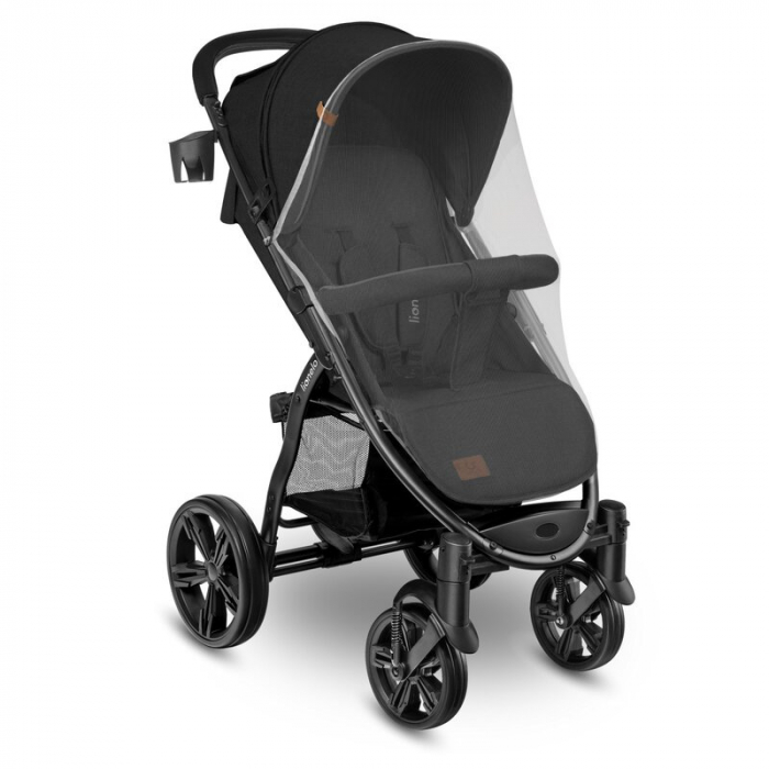 Carucior sport Annet Plus, De la nastere, Cu accesorii si capotina XXL reglabila, 0 - 22 Kg, Negru [10]