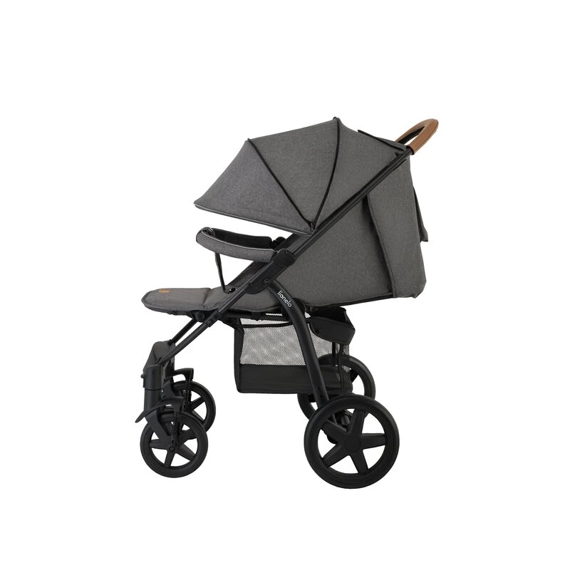 Lionelo - Carucior sport Annet Plus, De la nastere, Cu accesorii si capotina XXL reglabila, 0 - 22 Kg, Conform cu standardele europene de securitate EN1888-1 si EN1888-2, Gri Caramel [5]