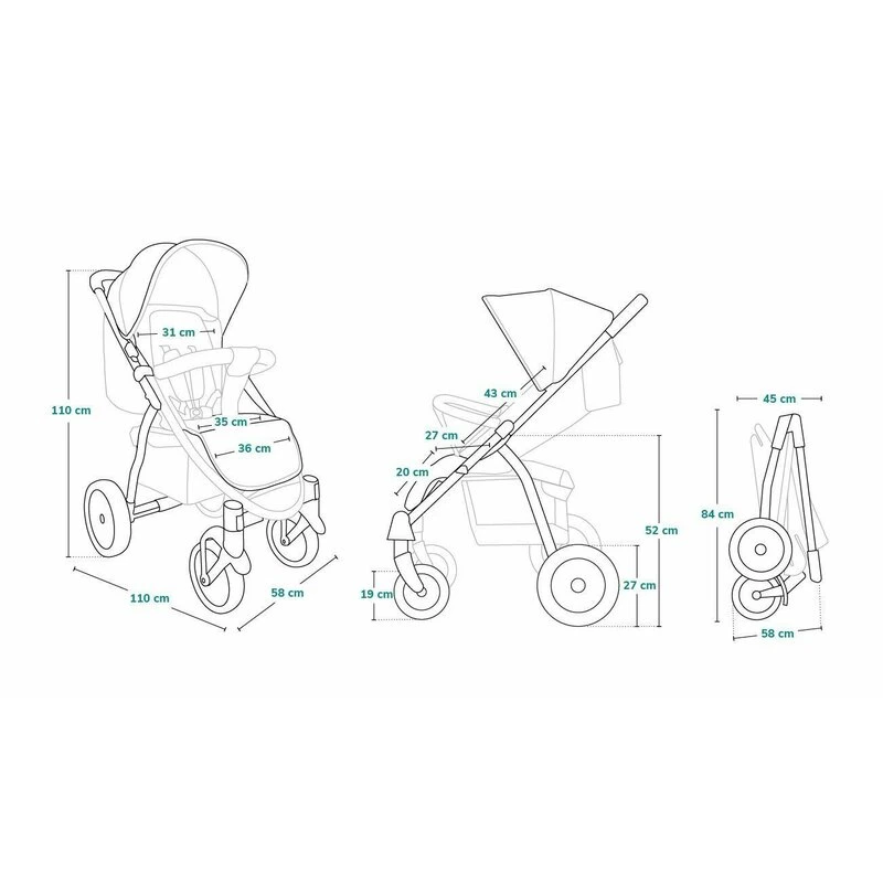 Lionelo - Carucior sport Annet Plus, De la nastere, Cu accesorii si capotina XXL reglabila, 0 - 22 Kg, Conform cu standardele europene de securitate EN1888-1 si EN1888-2, Gri Caramel [2]