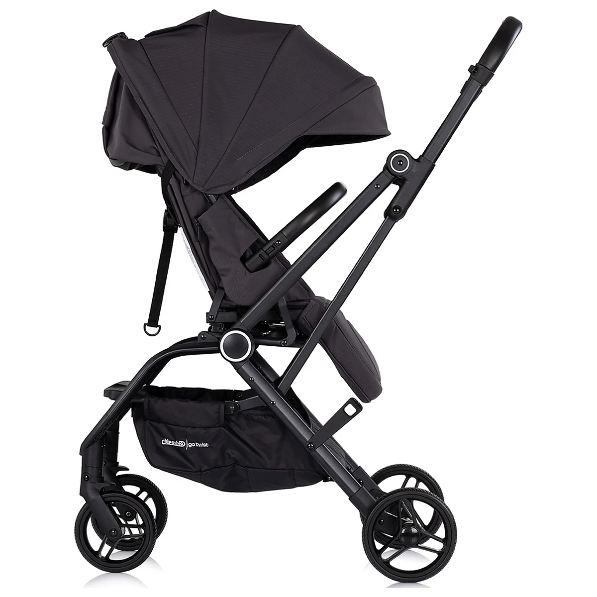 Carucior sport Chipolino Go Twist, cu sezut rotativ 360 grade, pliere cu o singura mana, pana la 22 kg, Charcoal [4]