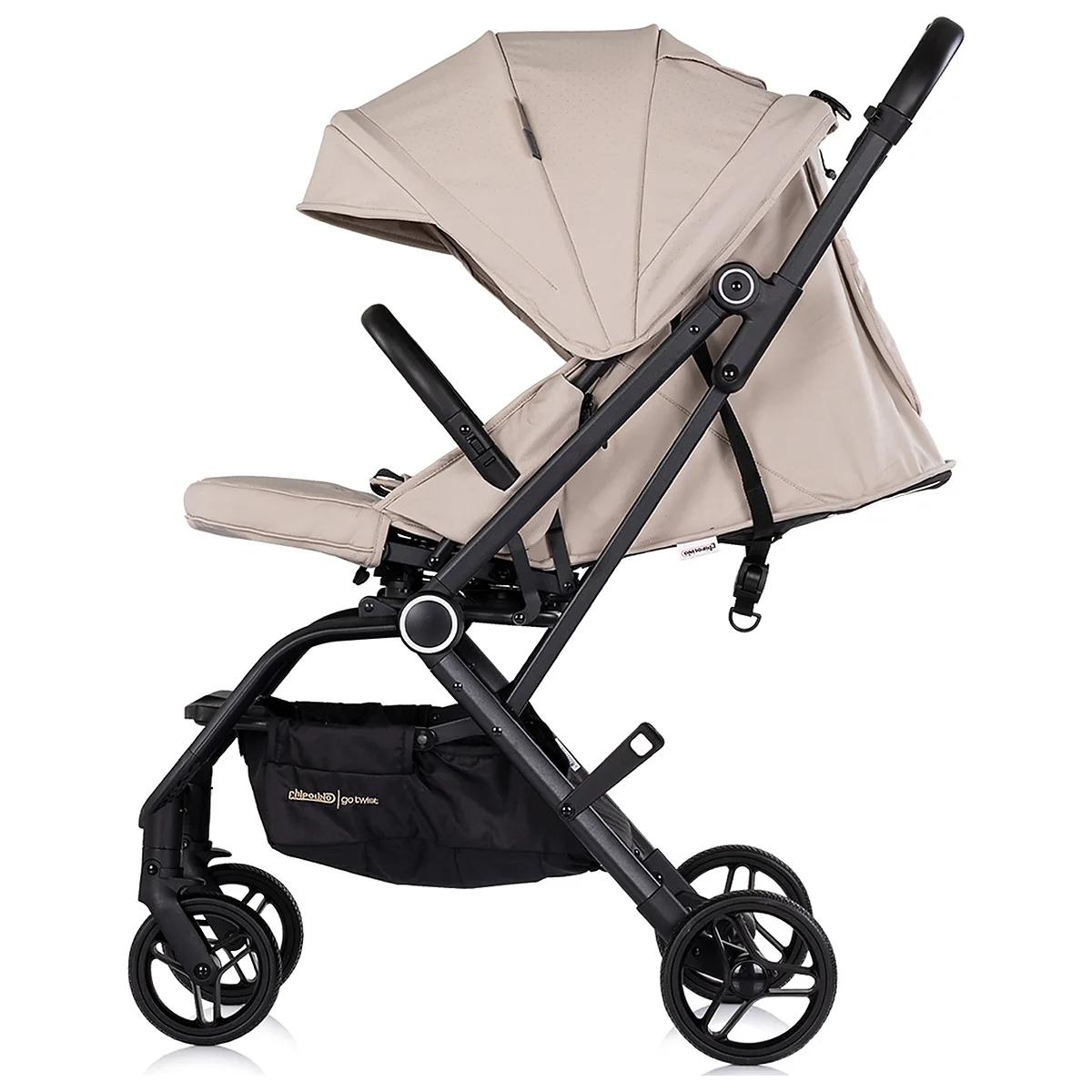 Carucior sport Chipolino Go Twist, cu sezut rotativ 360 grade, pliere cu o singura mana, pana la 22 kg, Latte [3]