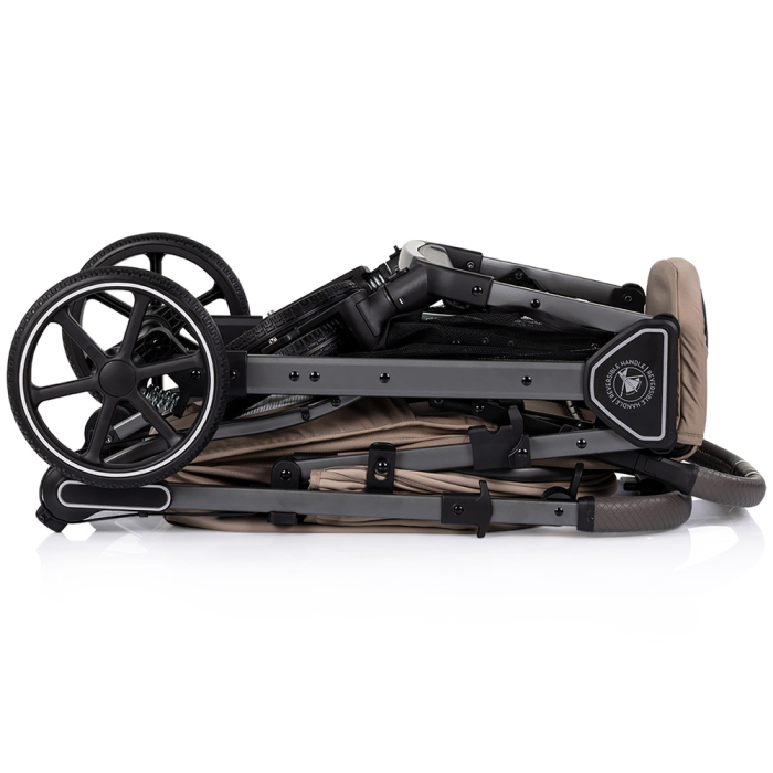 Carucior sport Chipolino Omnia cu maner reversibil si husa picioare, Latte [8]