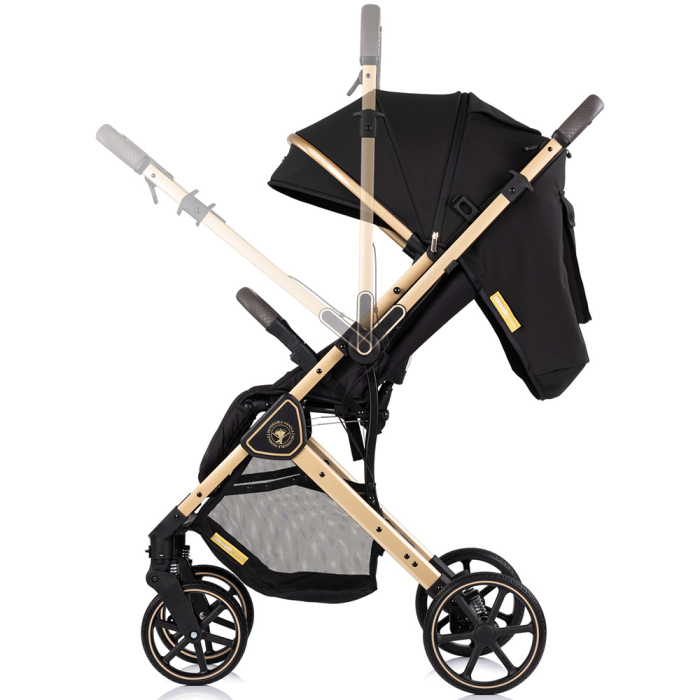 Carucior sport Chipolino Omnia cu maner reversibil si husa picioare, Noir [5]