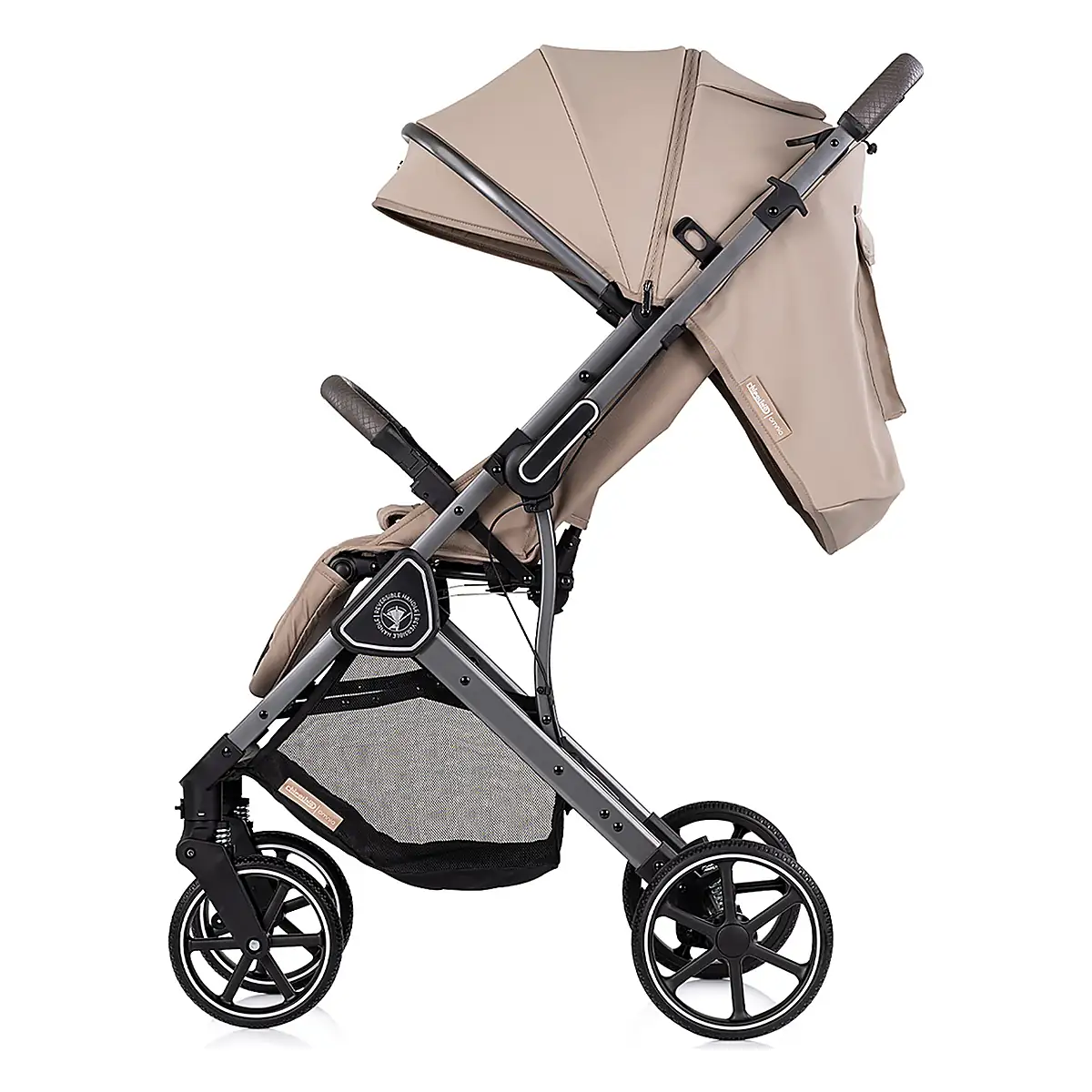 Carucior sport Chipolino Omnia cu maner reversibil si husa picioare, Latte [4]