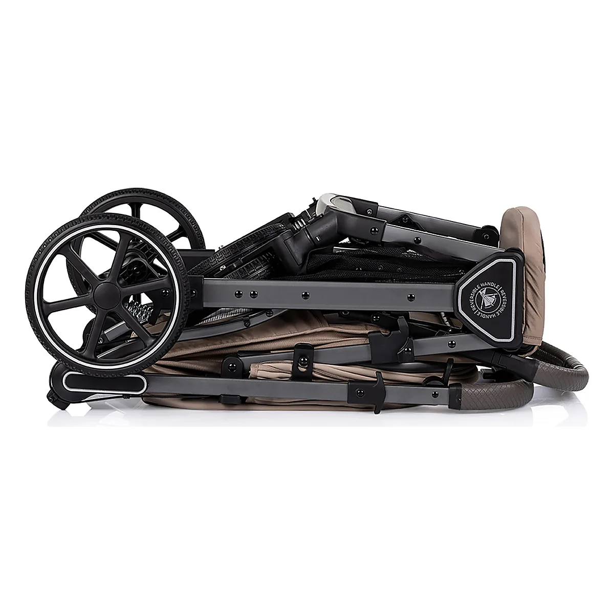 Carucior sport Chipolino Omnia cu maner reversibil si husa picioare, Latte [8]