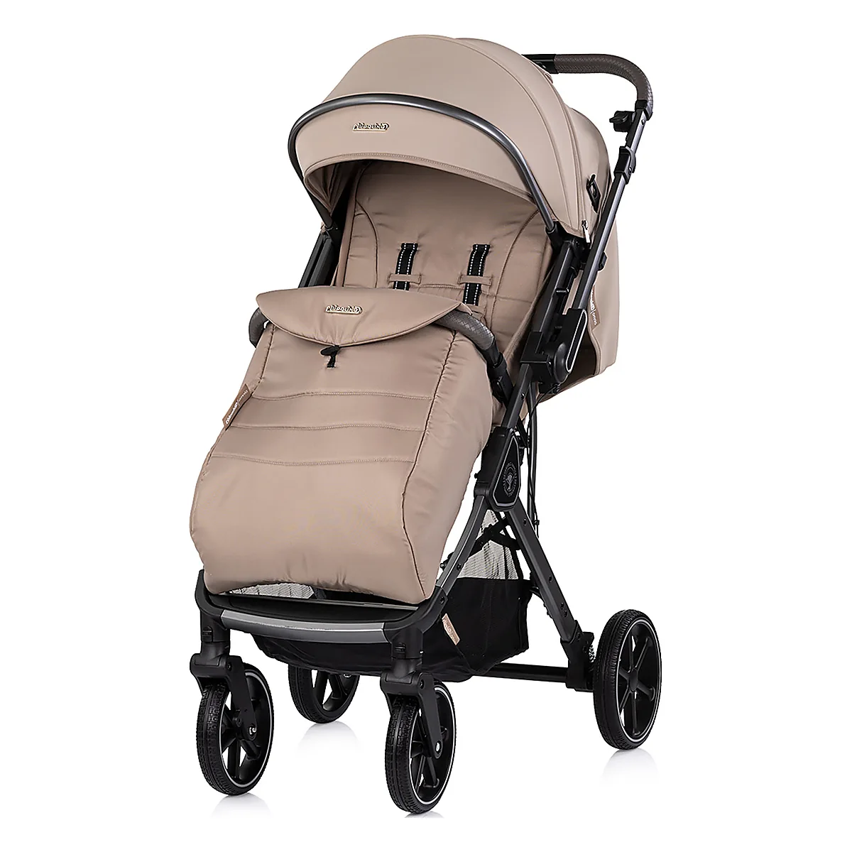Carucior sport Chipolino Omnia cu maner reversibil si husa picioare, Latte [3]