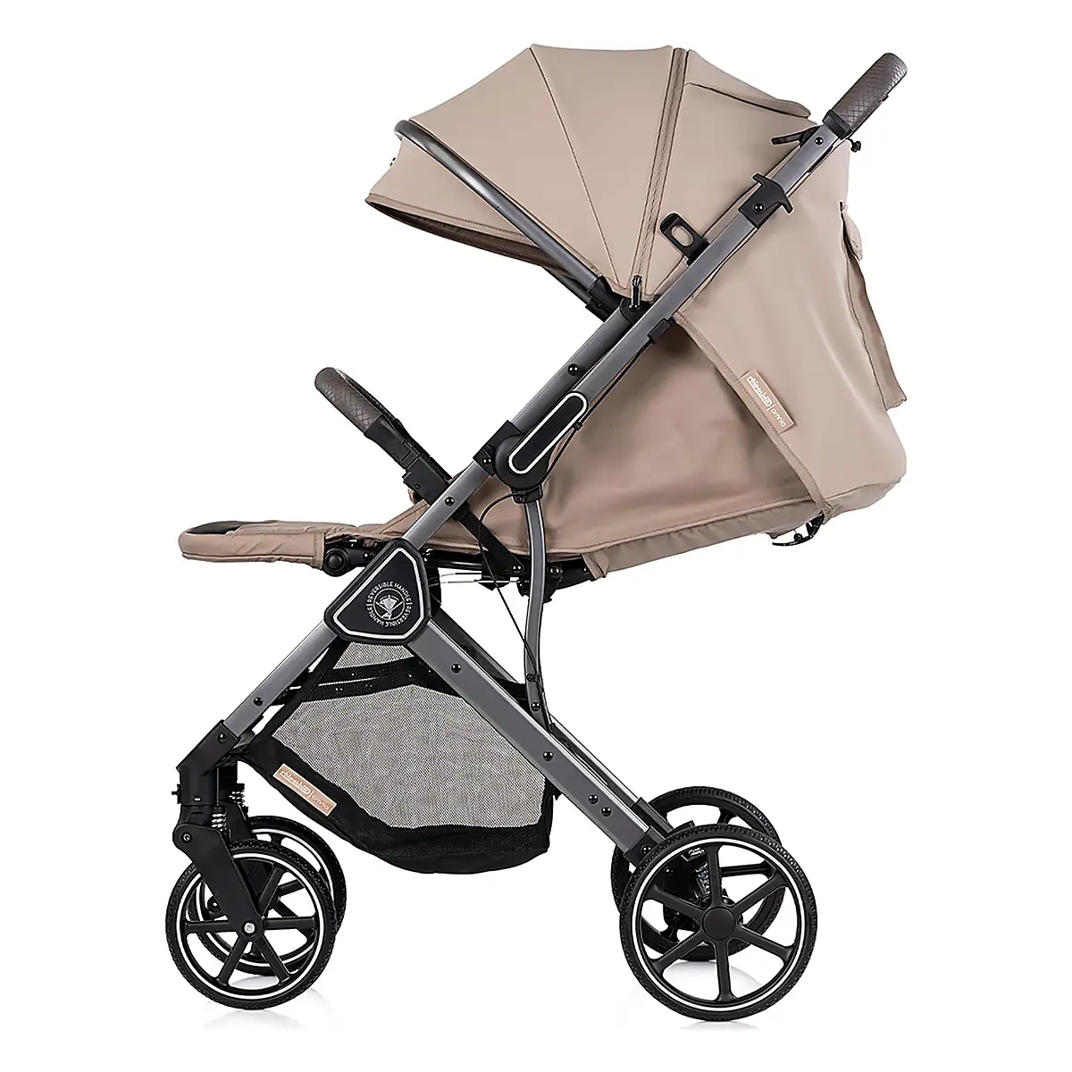 Carucior sport Chipolino Omnia cu maner reversibil si husa picioare, Latte [6]