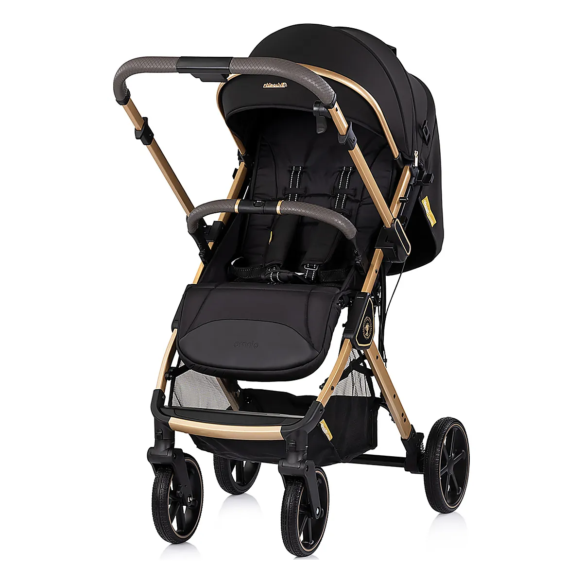 Carucior sport Chipolino Omnia cu maner reversibil si husa picioare, Noir [2]