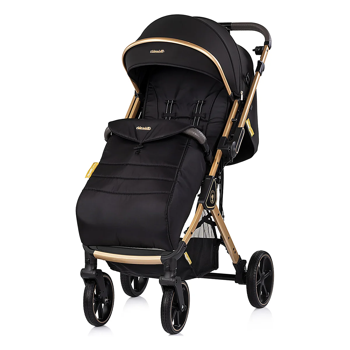 Carucior sport Chipolino Omnia cu maner reversibil si husa picioare, Noir [3]