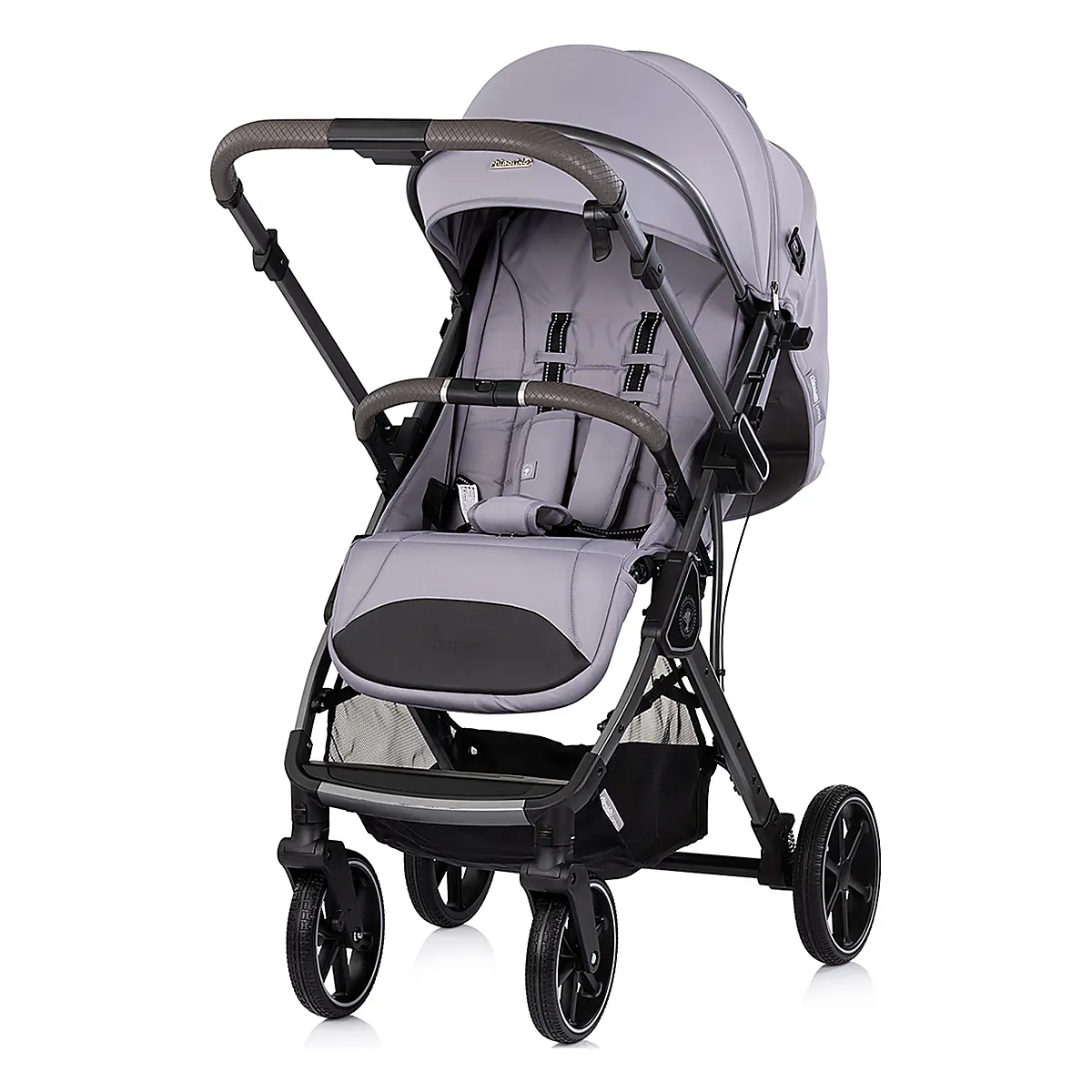 Carucior sport Chipolino Omnia cu maner reversibil si husa picioare, Platinum [2]