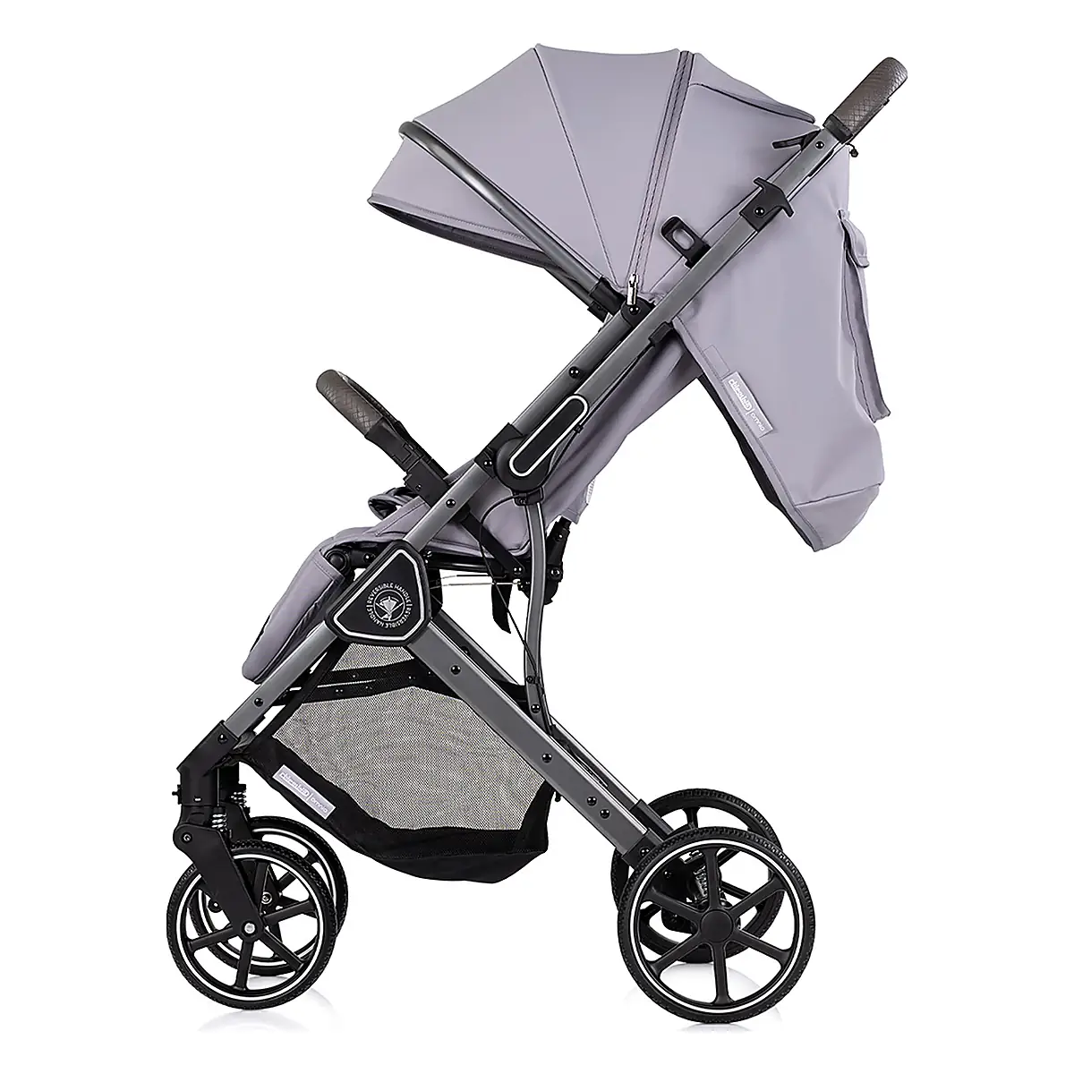 Carucior sport Chipolino Omnia cu maner reversibil si husa picioare, Platinum [4]