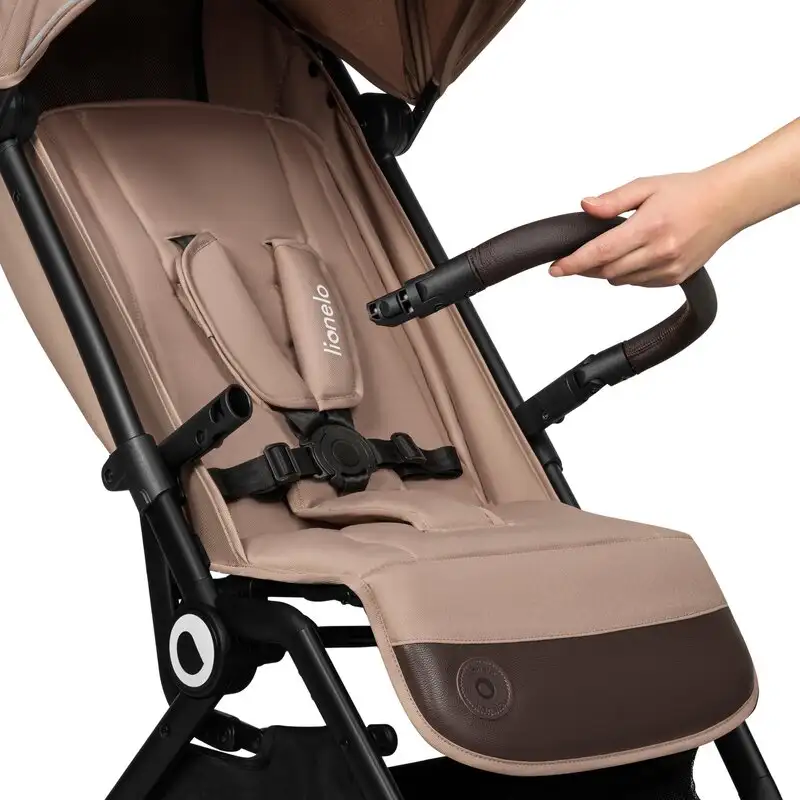 Carucior sport Cloe, 6 luni+, Cu accesorii, Cadru din aluminiu, 0-22 kg, Usor, Pliabil cu o singura mana, Ideal pentru toate tipurile de suprafete, Bej [7]