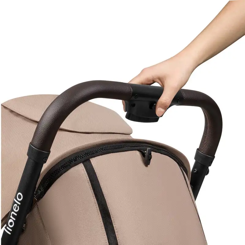 Carucior sport Cloe, 6 luni+, Cu accesorii, Cadru din aluminiu, 0-22 kg, Usor, Pliabil cu o singura mana, Ideal pentru toate tipurile de suprafete, Bej [5]