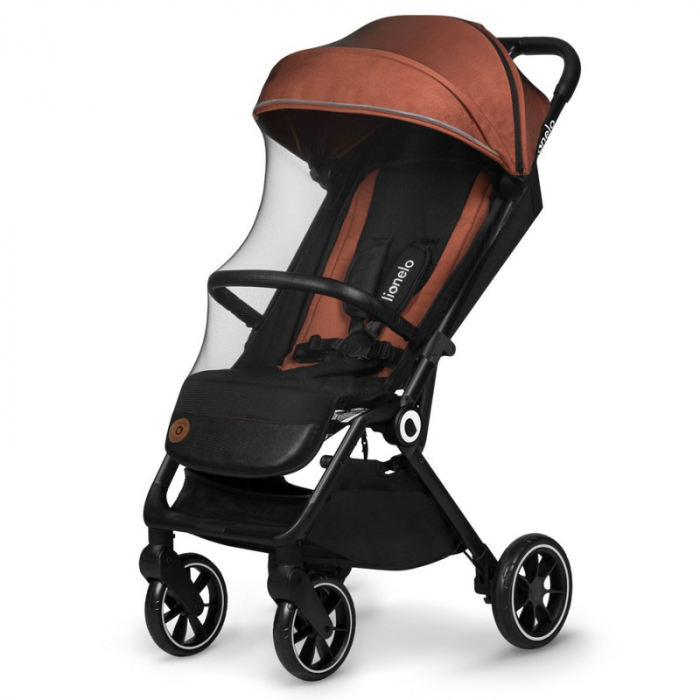 Carucior sport Cloe, 6luni+, Cu accesorii, Cadru din aluminiu, 0-22 kg, Usor, Pliabil cu o singura mana, Ideal pentru toate tipurile de suprafete, Maro [3]