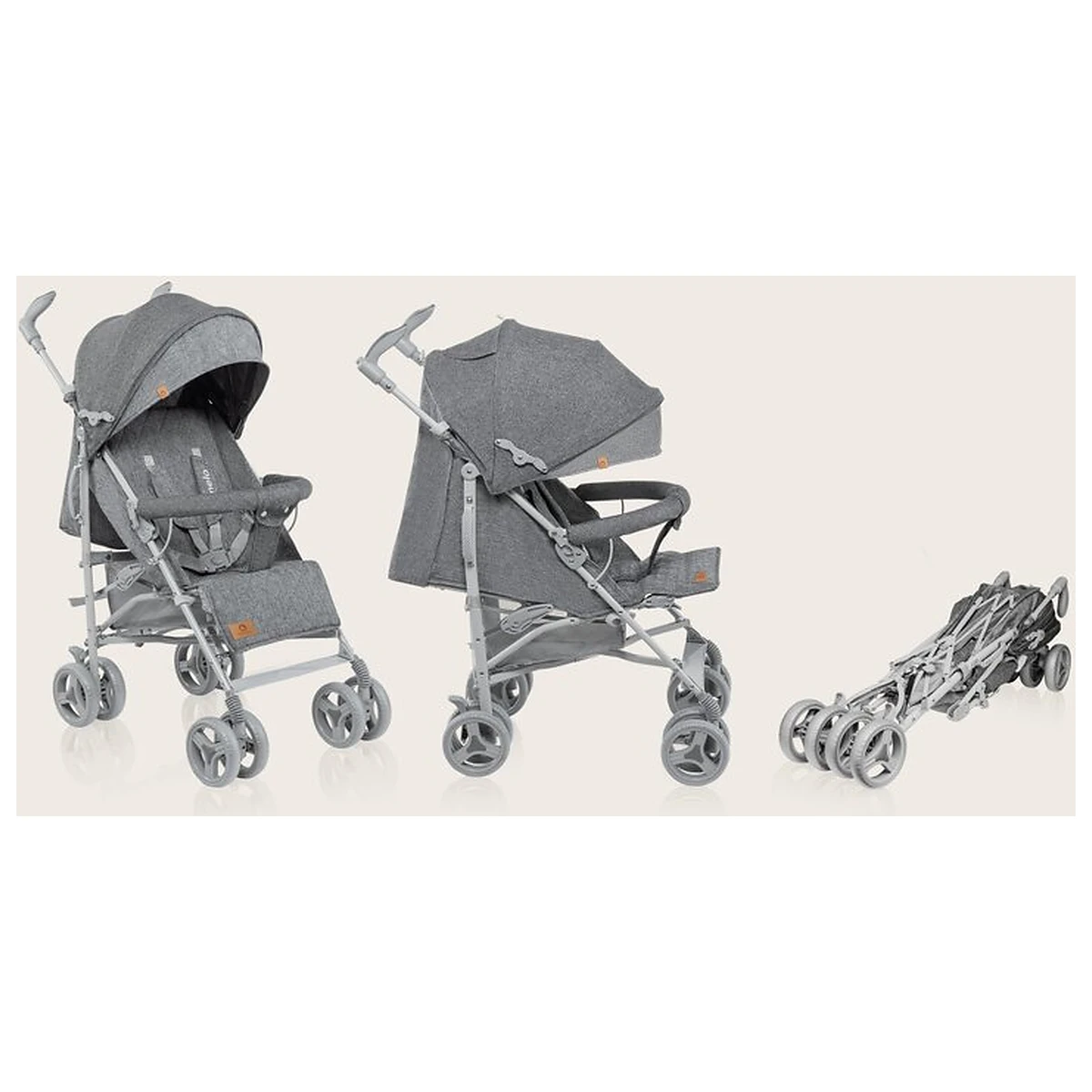 Carucior sport compact, Lionelo, Irma, Pliere tip umbrela, 6- 36 luni, Pana la 15 kg, Gri [3]